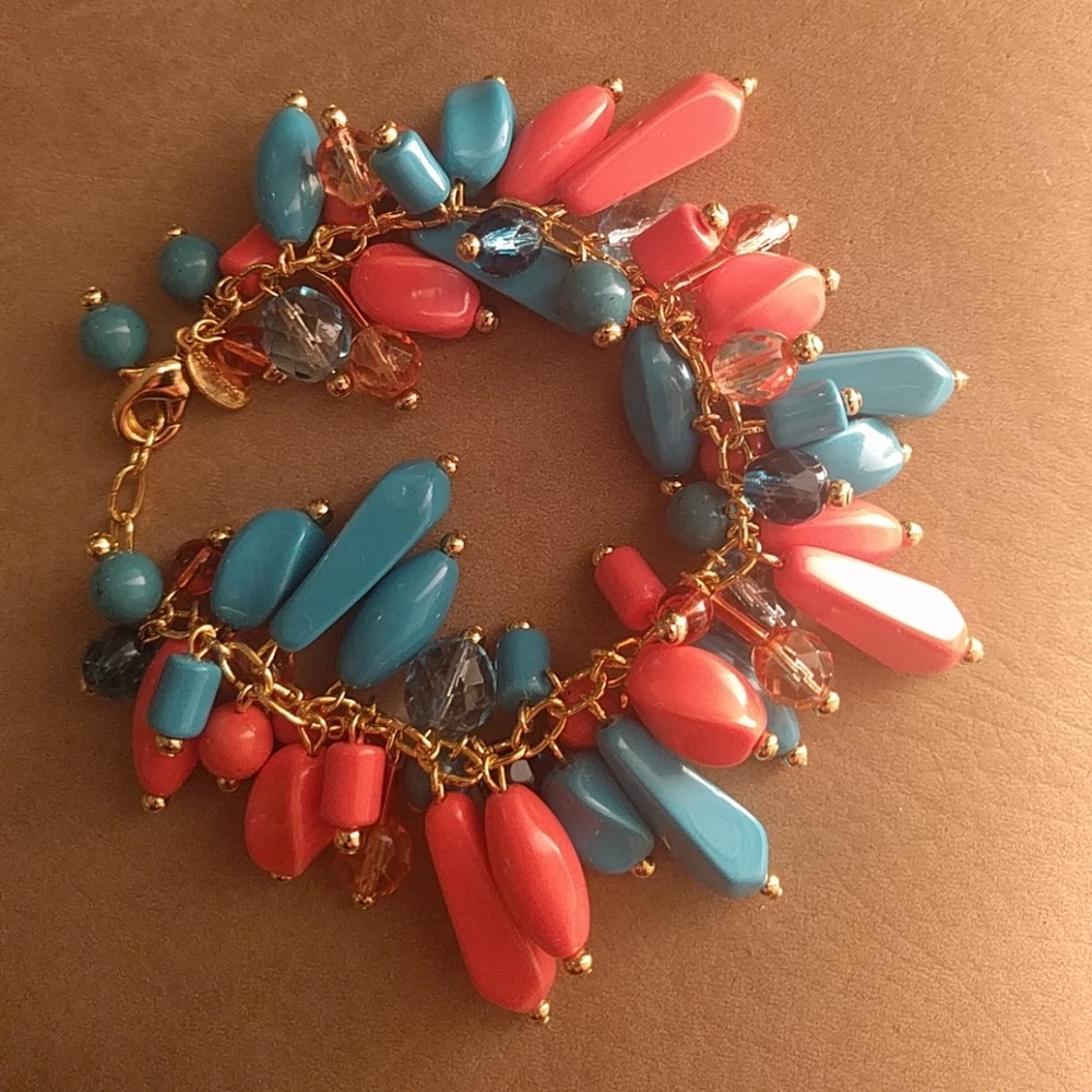 VTG J.Rivers class.collect.crystals/beads bracelet